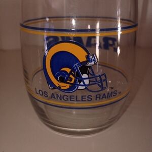 Los Angeles Rams Glass Tumbler with Blue and Yellow Logo